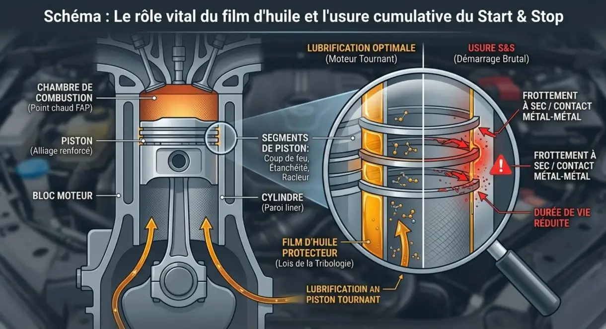 Le rôle vital du film d'huile et l'usure cumulative du Start & Stop.