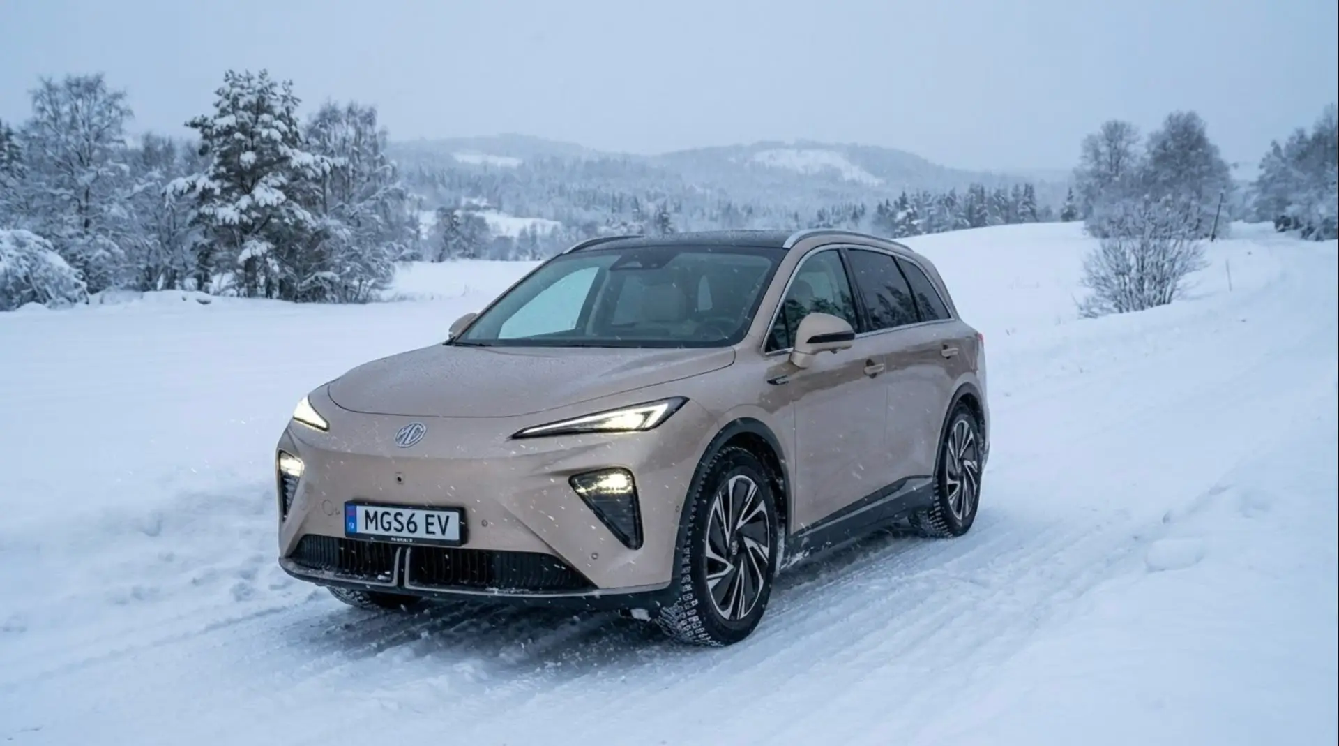 MG S6 EV SUV électrique neige hiver